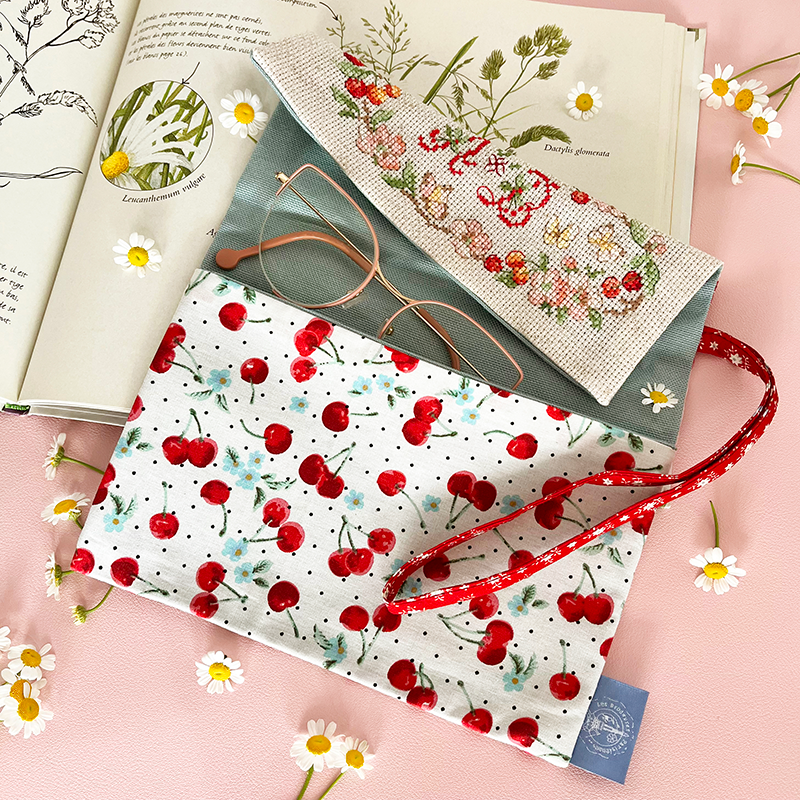 Linen : «Cerisette» pouch