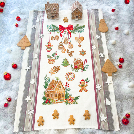 Aïda «Pain d'épice» Tea towel Aïda «Pain d'épice» Tea towel