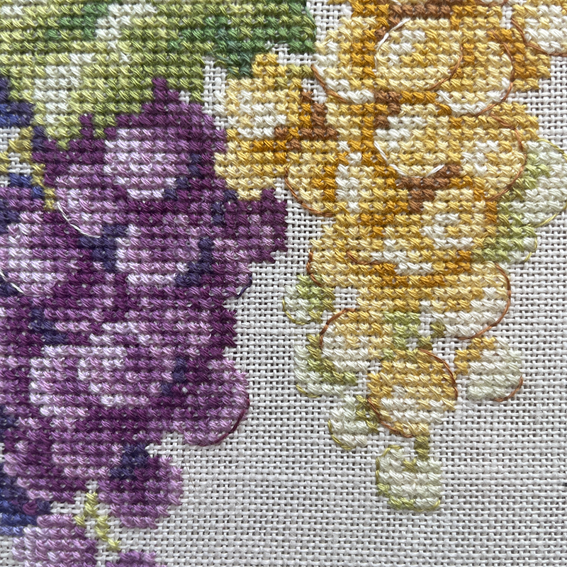 Linen «Raisins» Study (maxi pattern)