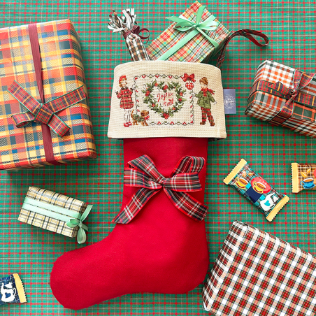 Aida : «Noël écossais» Stocking Aida : «Noël écossais» Stocking