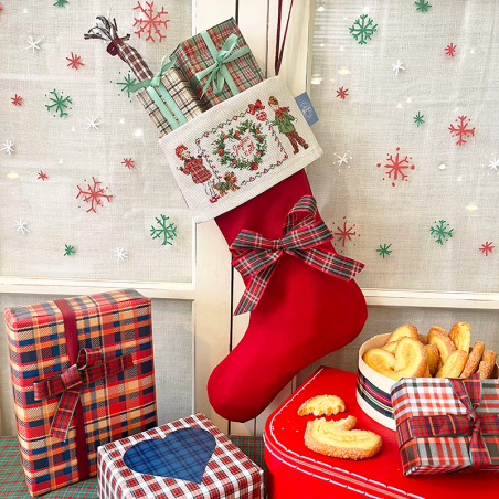 Aida : «Noël écossais» Stocking Aida : «Noël écossais» Stocking