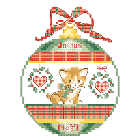 The Christmas bauble «Mon petit chat» Chart