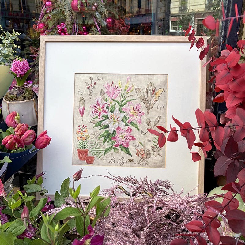 Lin : Étude aux Lys (maxi-grille)