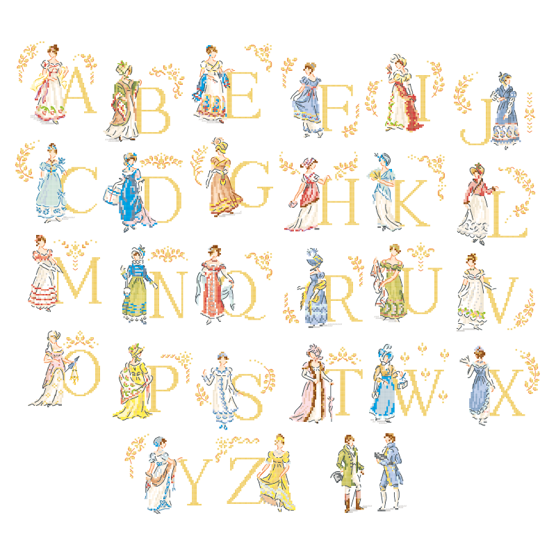 «Mode Empire» Alphabet Chart