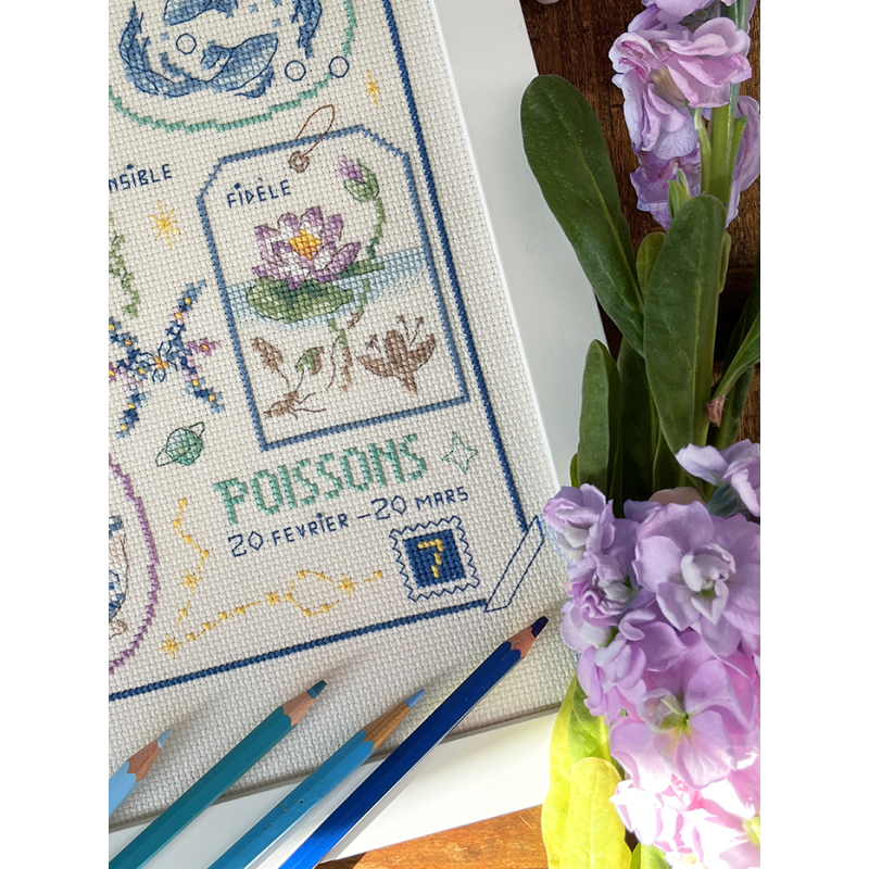 Digital Download (PDF) : Zodiac Sign «Poissons» chart