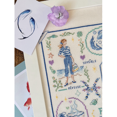 Digital Download (PDF) : Zodiac Sign «Poissons» chart