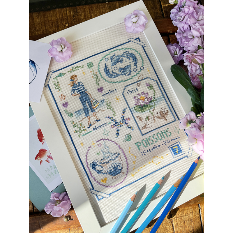 Digital Download (PDF) : Zodiac Sign «Poissons» chart