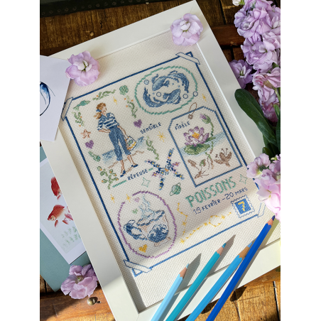 Digital Download (PDF) : Zodiac Sign «Poissons» chart