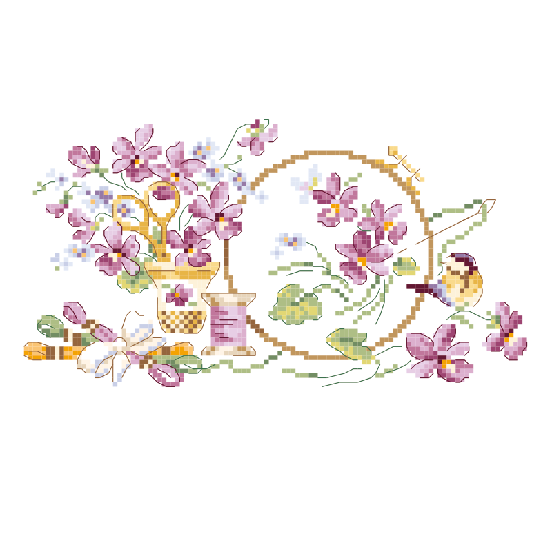 Grille «Le temps des violettes»