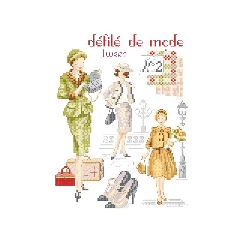 Digital Download (PDF) : Fashion show N°2 « Tweed » chart