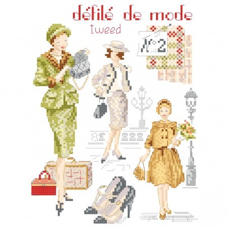 Digital Download (PDF) : Fashion show N°2 « Tweed » chart