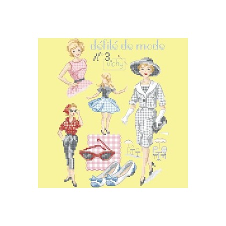 Grille PDF à télécharger : Défilé de mode N°3 «Vichy»
