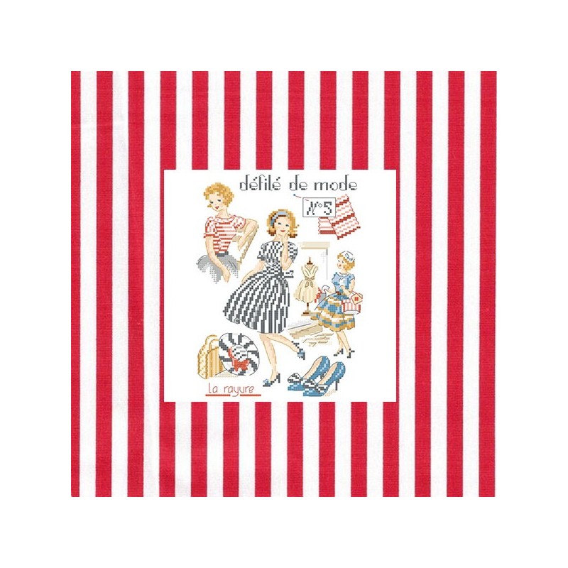 Digital Download (PDF) : Fashion show N°5 « Stripes » chart