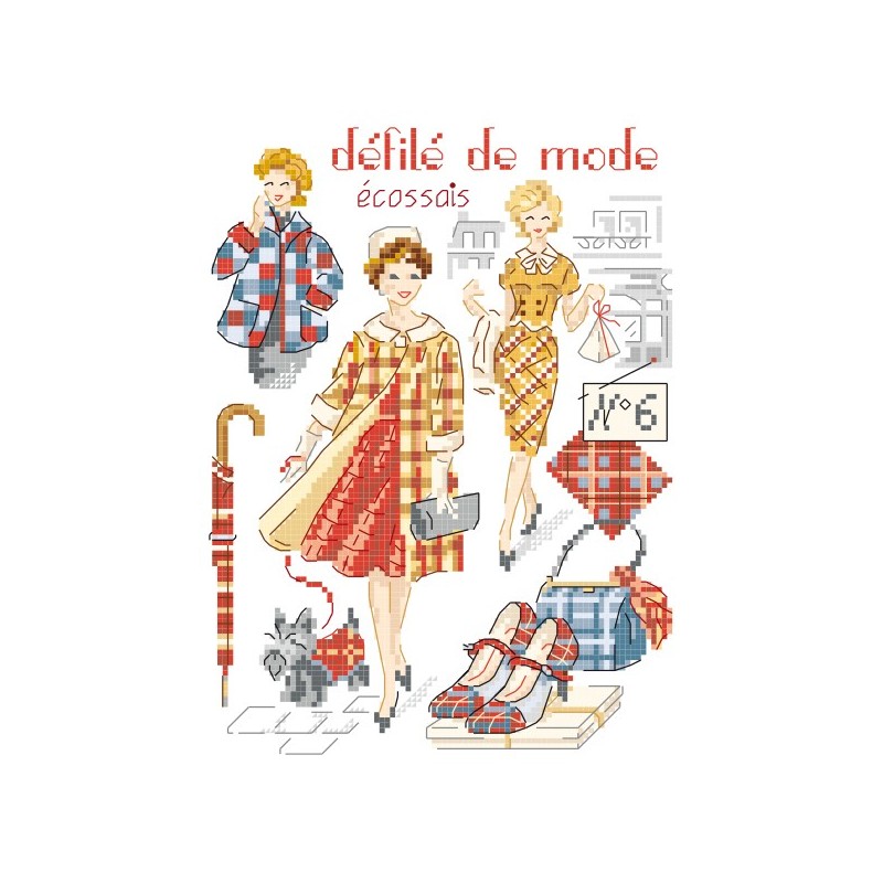 Grille PDF à télécharger : Défilé de mode N°6 «L'écossais»