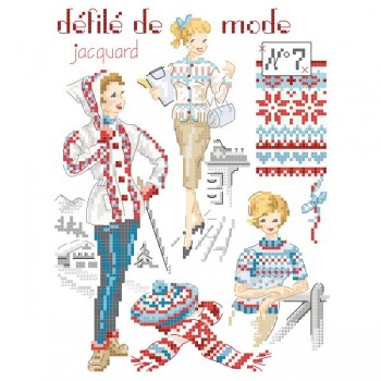 Grille PDF à télécharger : Défilé de mode N°7 «Le jacquard»