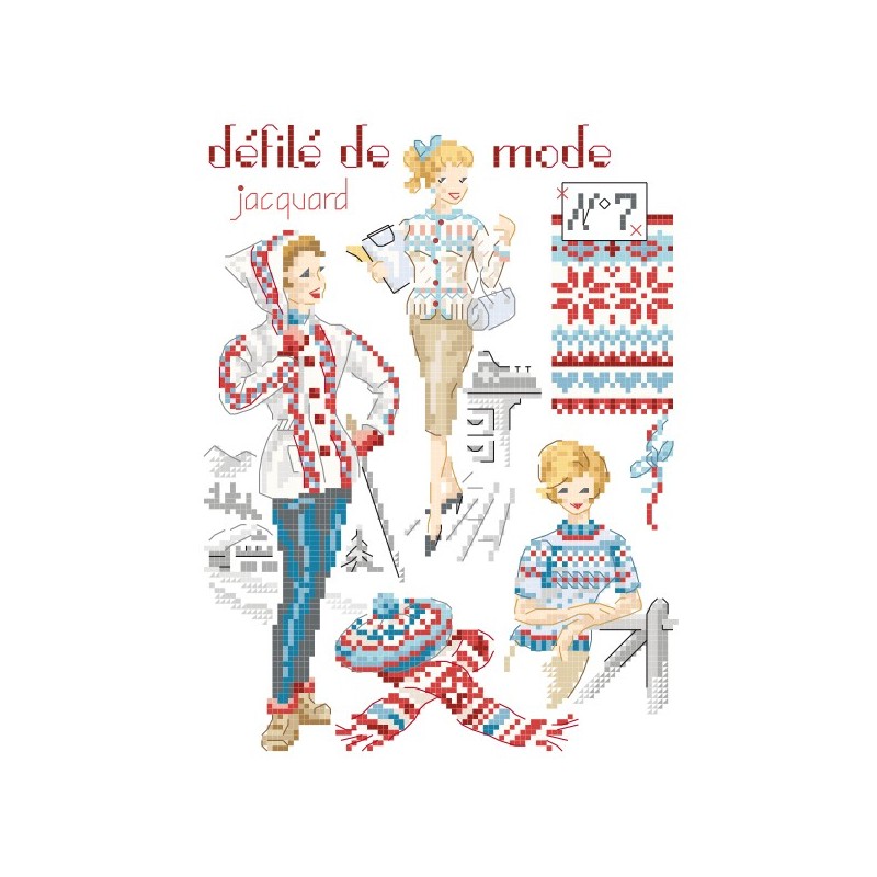 Grille PDF à télécharger : Défilé de mode N°7 «Le jacquard»
