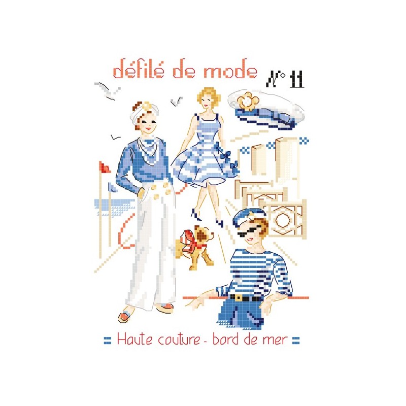 Grille PDF à télécharger : Défilé de mode N°11 Haute Couture «Bord de mer»