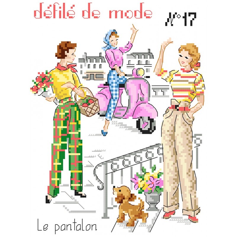 Grille PDF à télécharger : Défilé de mode N°17 «Le pantalon»