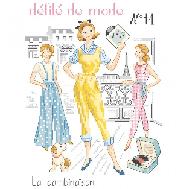 Grille PDF à télécharger : Défilé de mode N°14 «La combinaison»