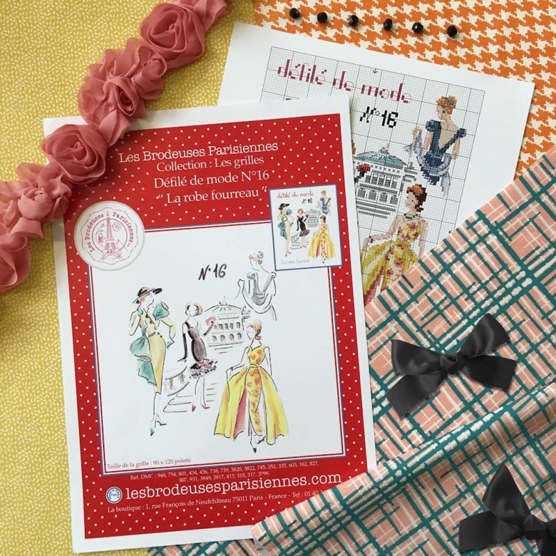 Grille PDF à télécharger : Défilé de mode N°16 «La robe fourreau»