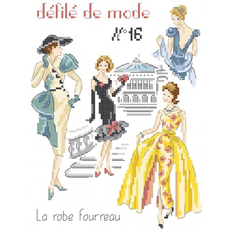 Digital Download (PDF) : Fashion show N° 16 « The sheath dress » chart
