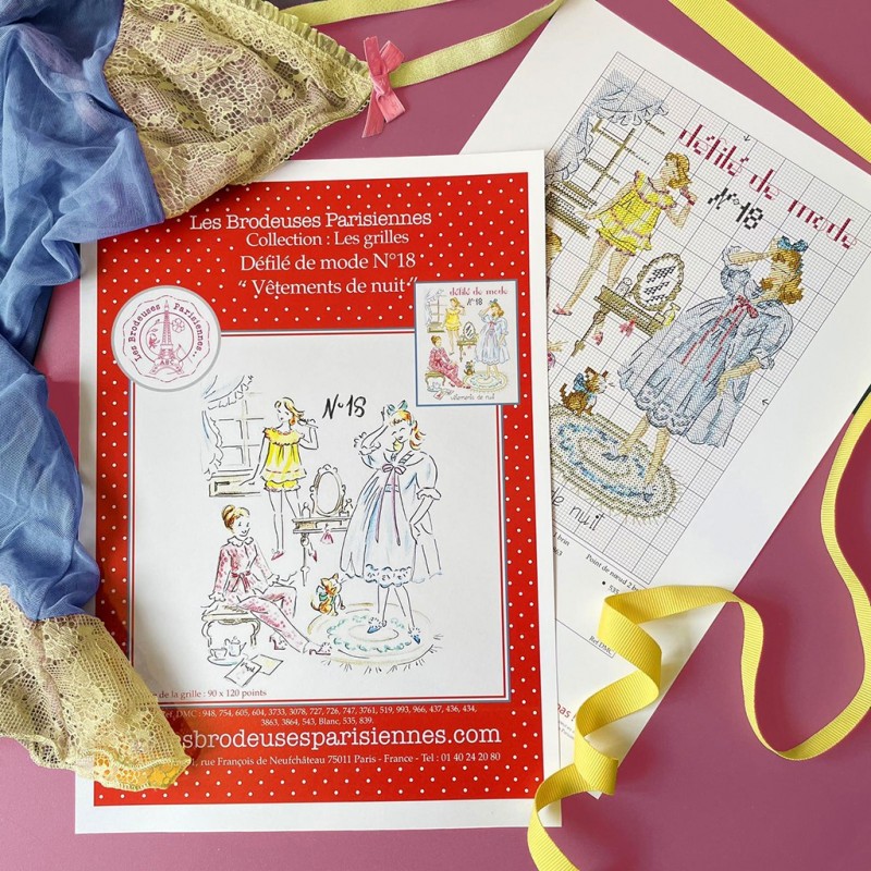 Grille PDF à télécharger : Défilé de mode N°18 «Vêtements de nuit»