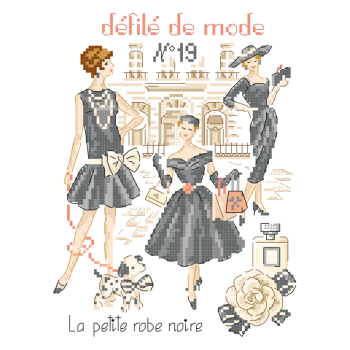 Digital Download (PDF) : Fashion show N° 19 «La petite robe noire » chart