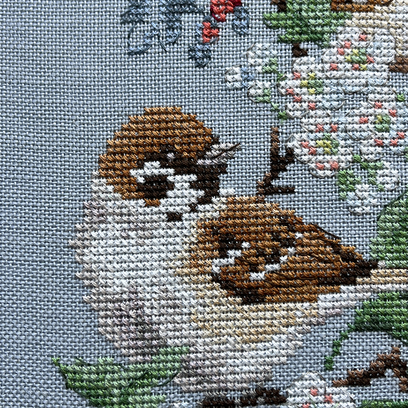 Linen «Moineaux» Study