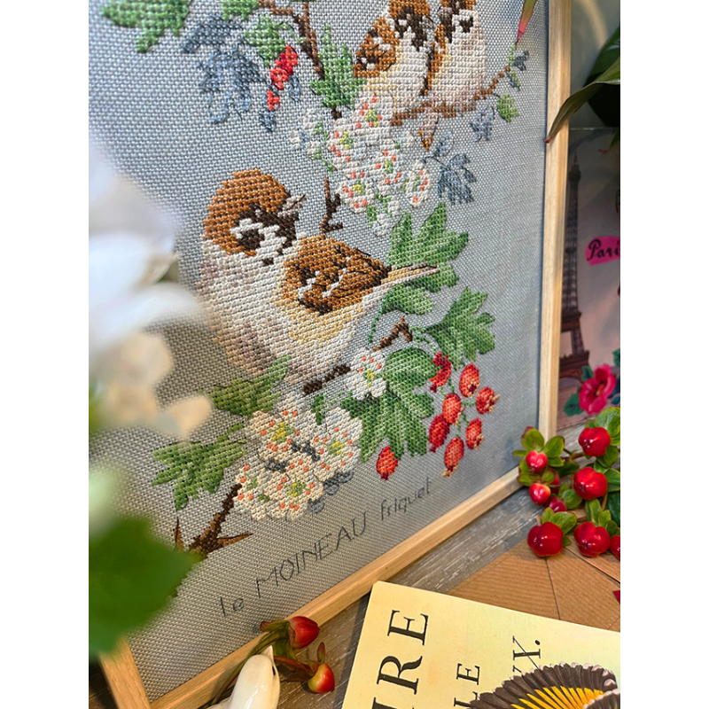 Linen «Moineaux» Study