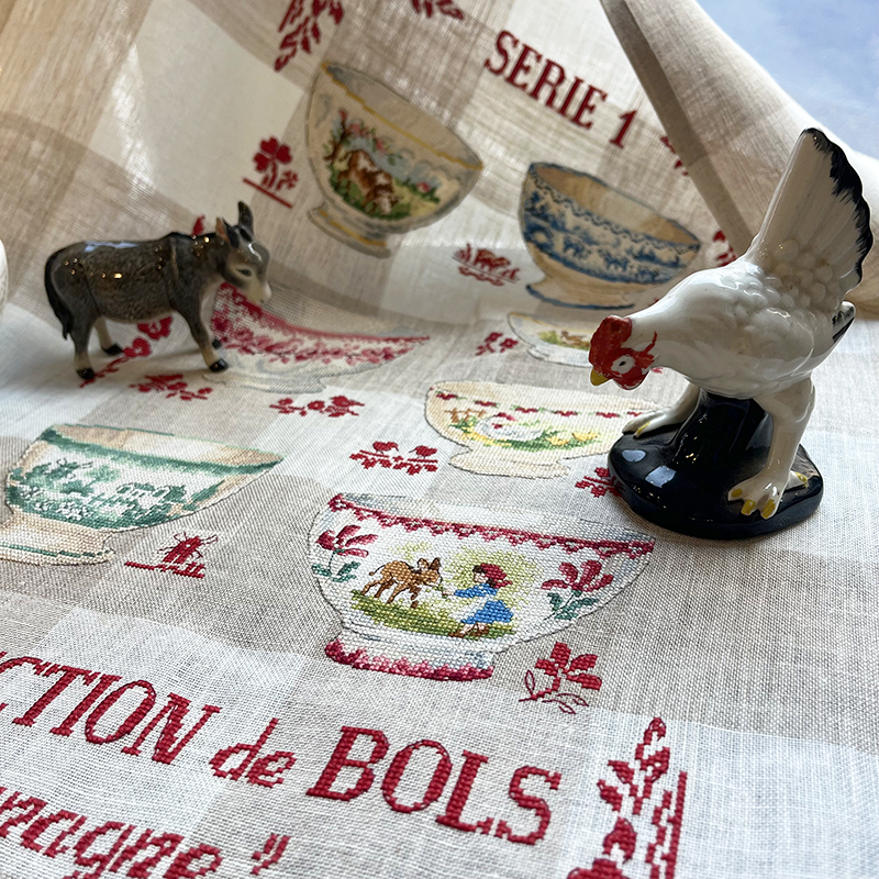 Linen «Collection of bowls N°1» Tea towel