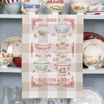 Linen «Collection of bowls N°1» Tea towel