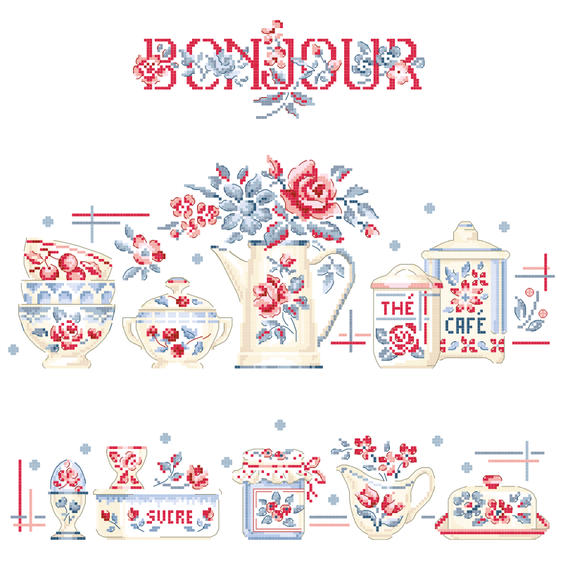 Aida «Bonjour» Tea towel