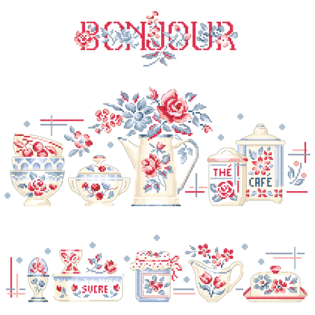 Aida «Bonjour» Tea towel