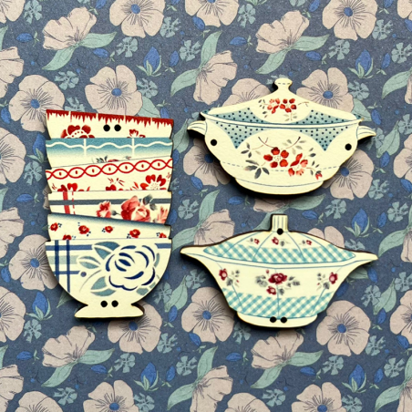 3 boutons «Digoin» N°6