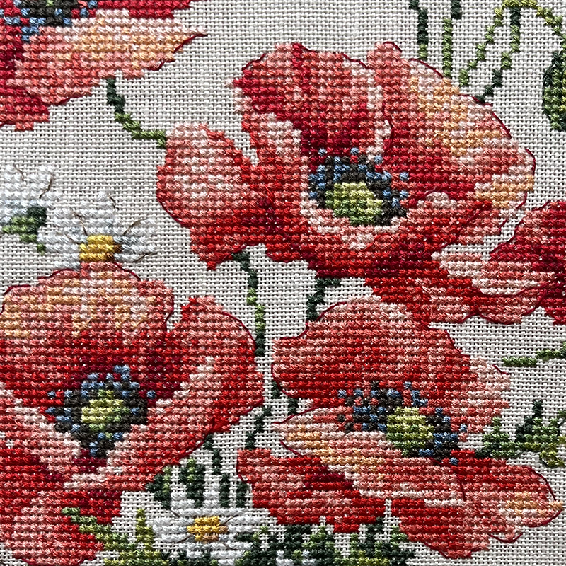 Lin : Étude aux Coquelicots (maxi-grille)