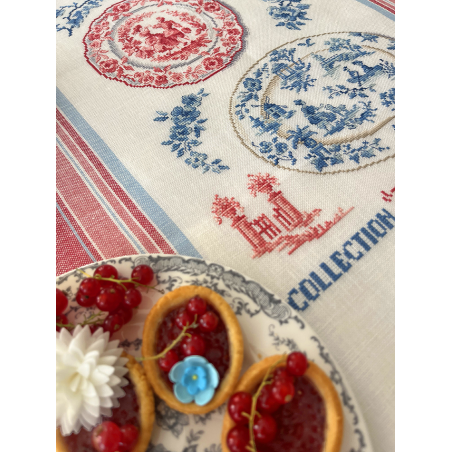 Lin : Torchon «collection Toile de Jouy»