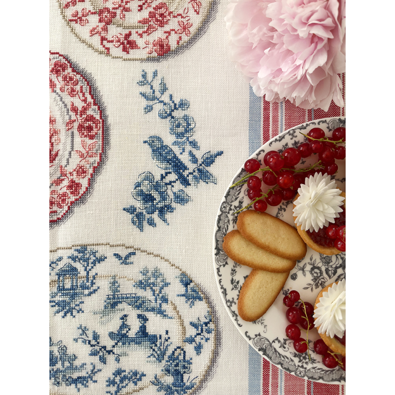 Linen «collection Toile de Jouy» Tea towel