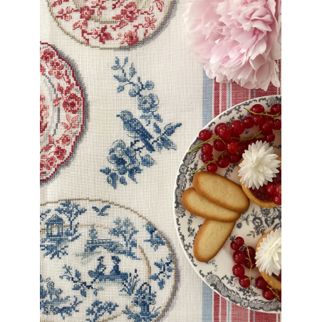 Lin : Torchon «collection Toile de Jouy»