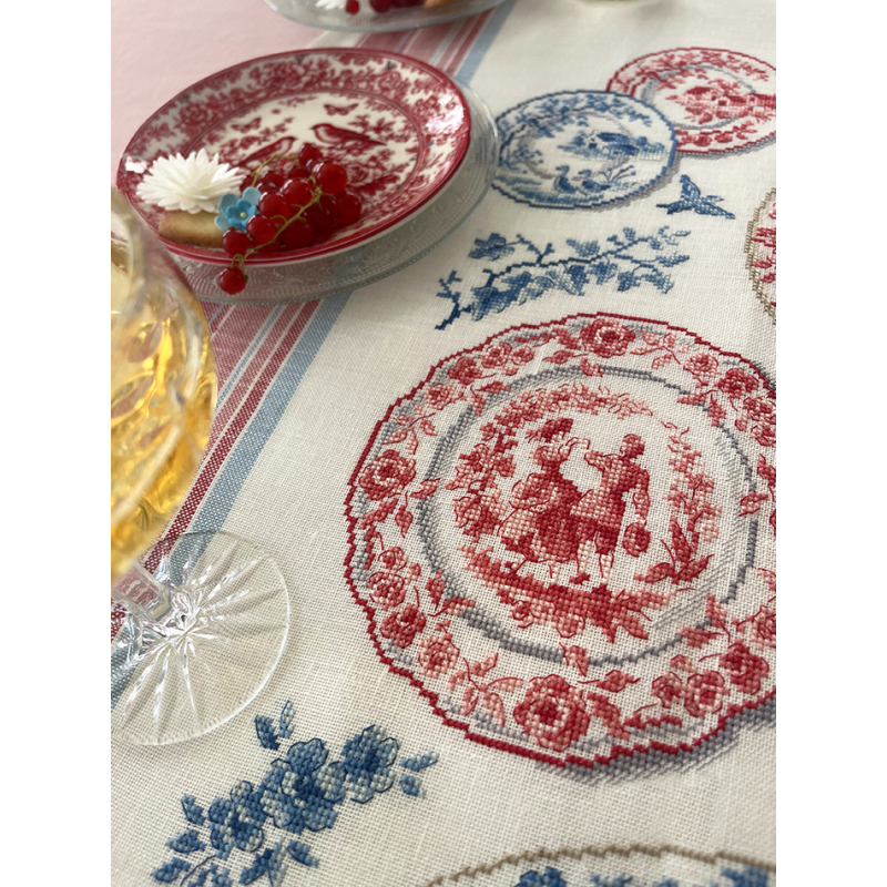 Lin : Torchon «collection Toile de Jouy»