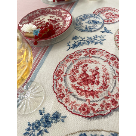 Lin : Torchon «collection Toile de Jouy»