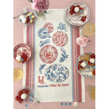 Linen «collection Toile de Jouy» Tea towel