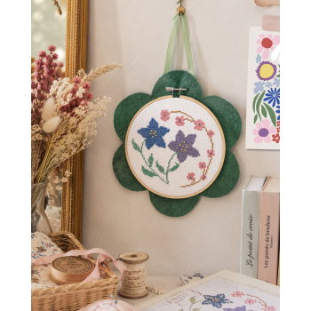Complete kit «Mon tambour aux fleurs d'Asie»