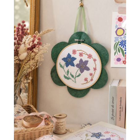 Complete kit «Mon tambour aux fleurs d'Asie»