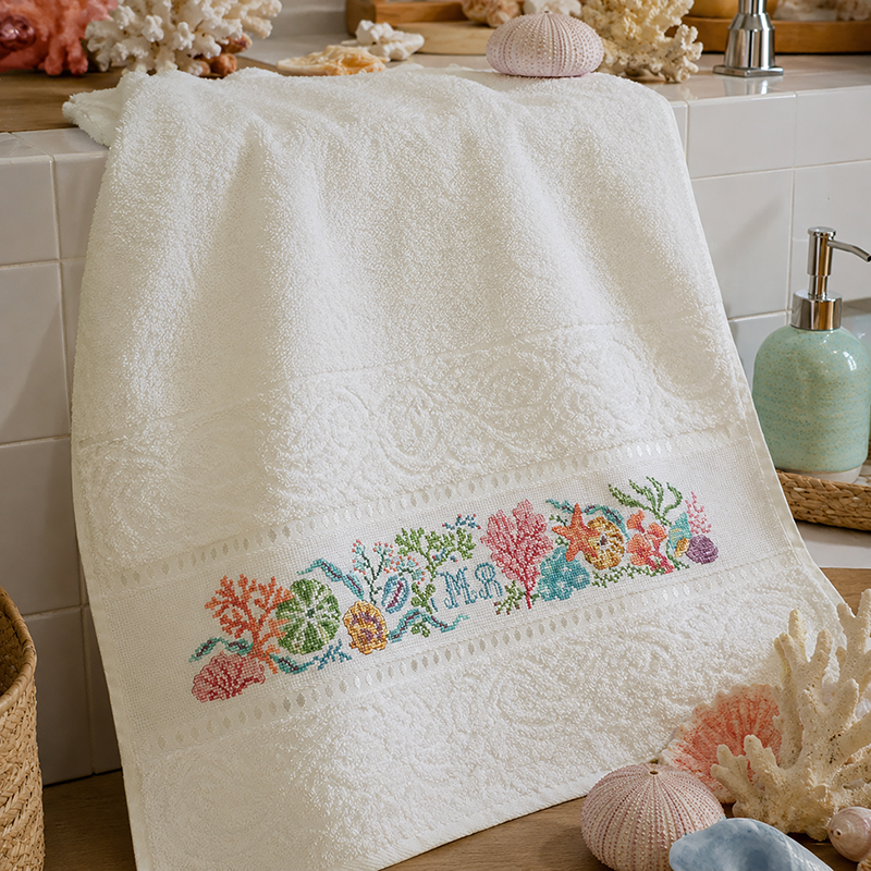 Aïda «Corail» & «Lagon» Terry Towel Duo