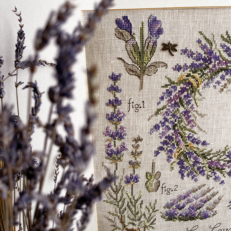 Linen : «Lavande» Study (maxi-pattern)