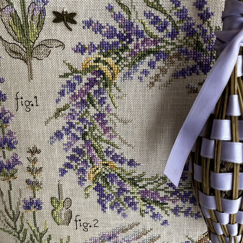 Linen : «Lavande» Study (maxi-pattern)