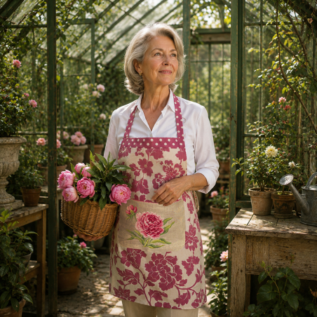 Linen «Pivoine» Apron