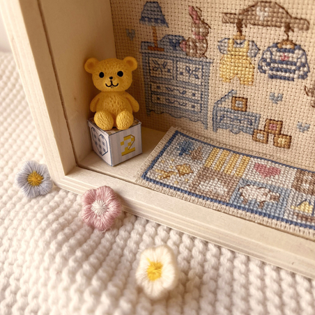 Aïda : La vitrine «Le petit monde de bébé» version Bleue